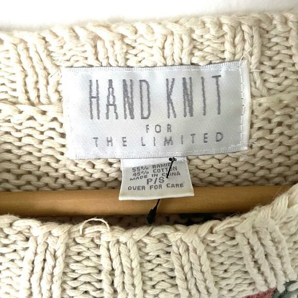 VTG Women’s P/S(oversized) Sweater Hand Knit - Picture 3 of 8